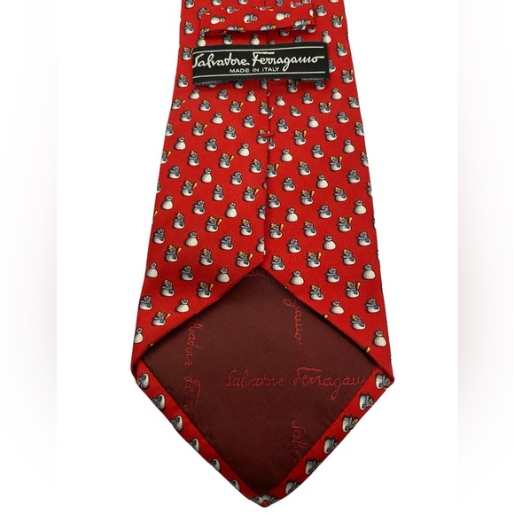 Salvatore Ferragamo snowman silk tie - Picture 5 of 8